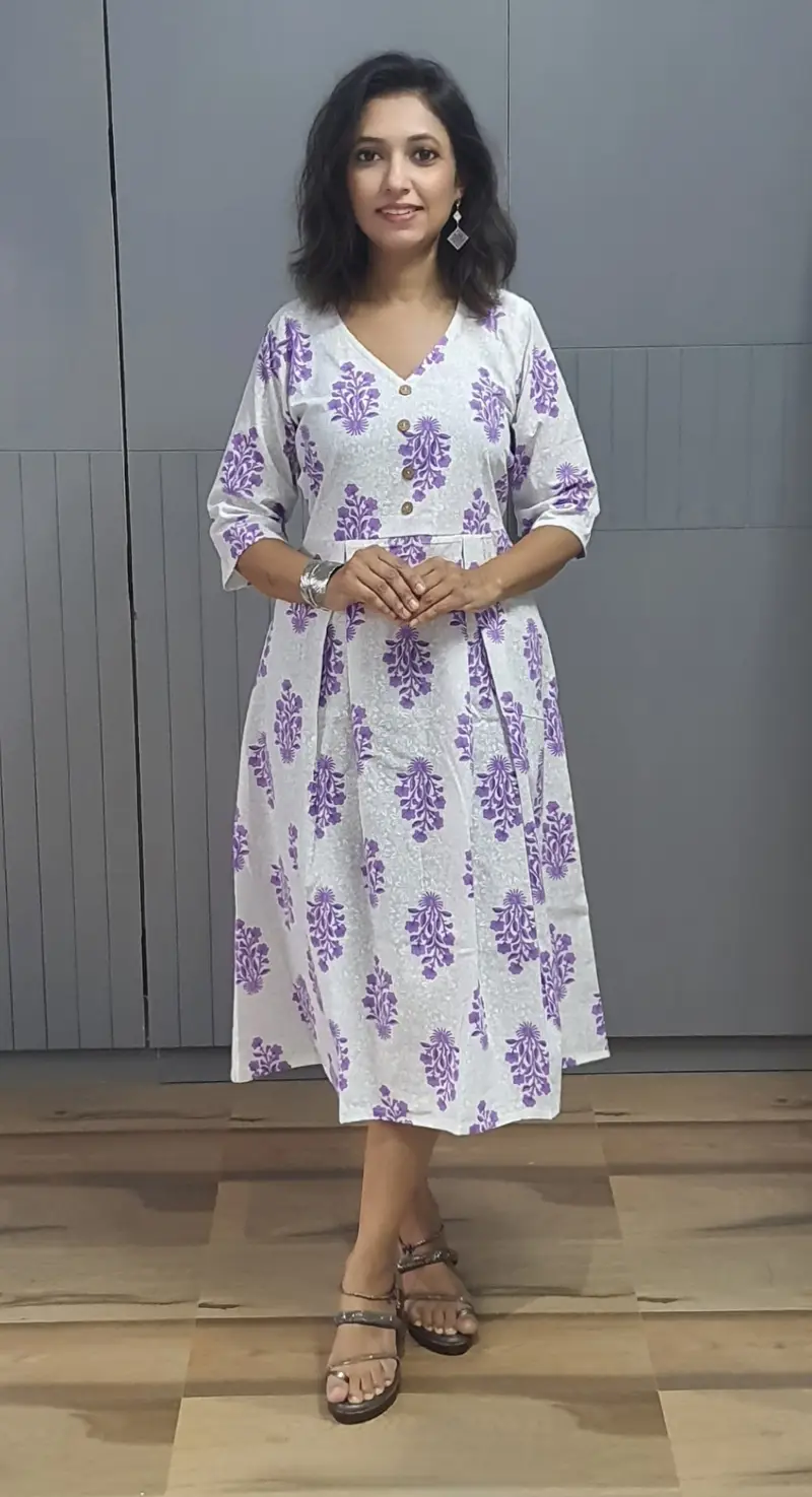 Cotton One Piece Dress for Women Online - Image 11 in Surat